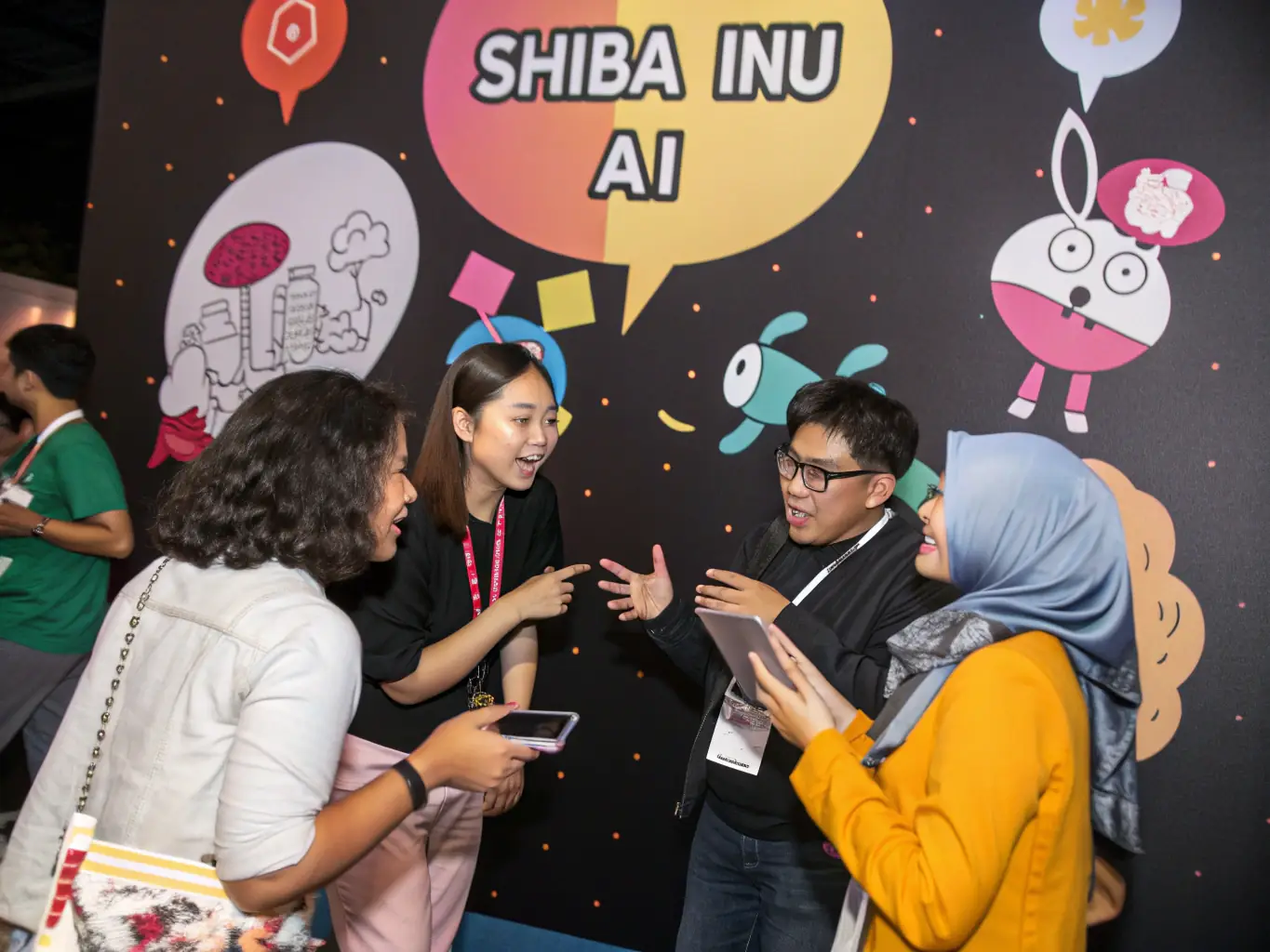 A vibrant image of the Cute Shiba Inu community interacting online, showcasing the project's active and supportive members.